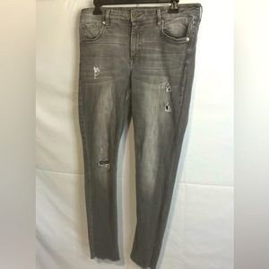 H&M Black/Gray Skinny Ripped Jeans